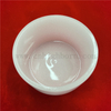 Heat Resistance Milky Round Shape Fused Silica Quartz Glass Crucible