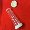 Transparent Fused Silica Quartz Glass Test Tube with Screwed Ends