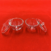 Customized Clear Fused Silica Quartz Glass crucible with lid