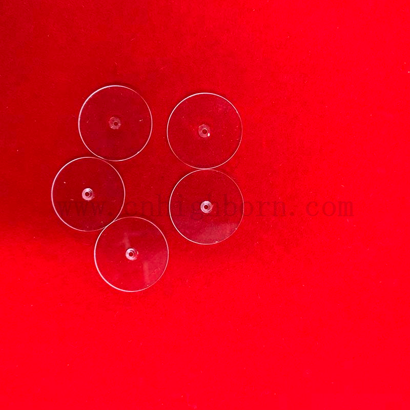 0.1mm Thin Clear Circular Sight Glass Used Polished Quartz Plate 