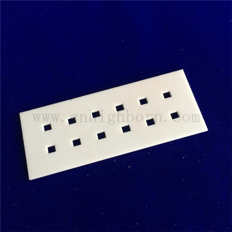 Customized 99 Alumina Punch Hole Sheet Insulation Al2O3 Ceramic Substrate