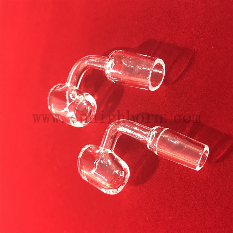 Heat resistant customized shape flat top transparent quartz banger with male joint