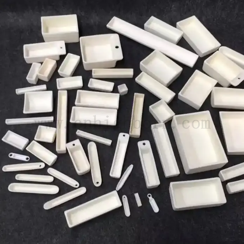 School Laboratory 99% Al2O3 Ceramic Crucible Alumina Melting Pot Combustion Boat for Industrial Analysis