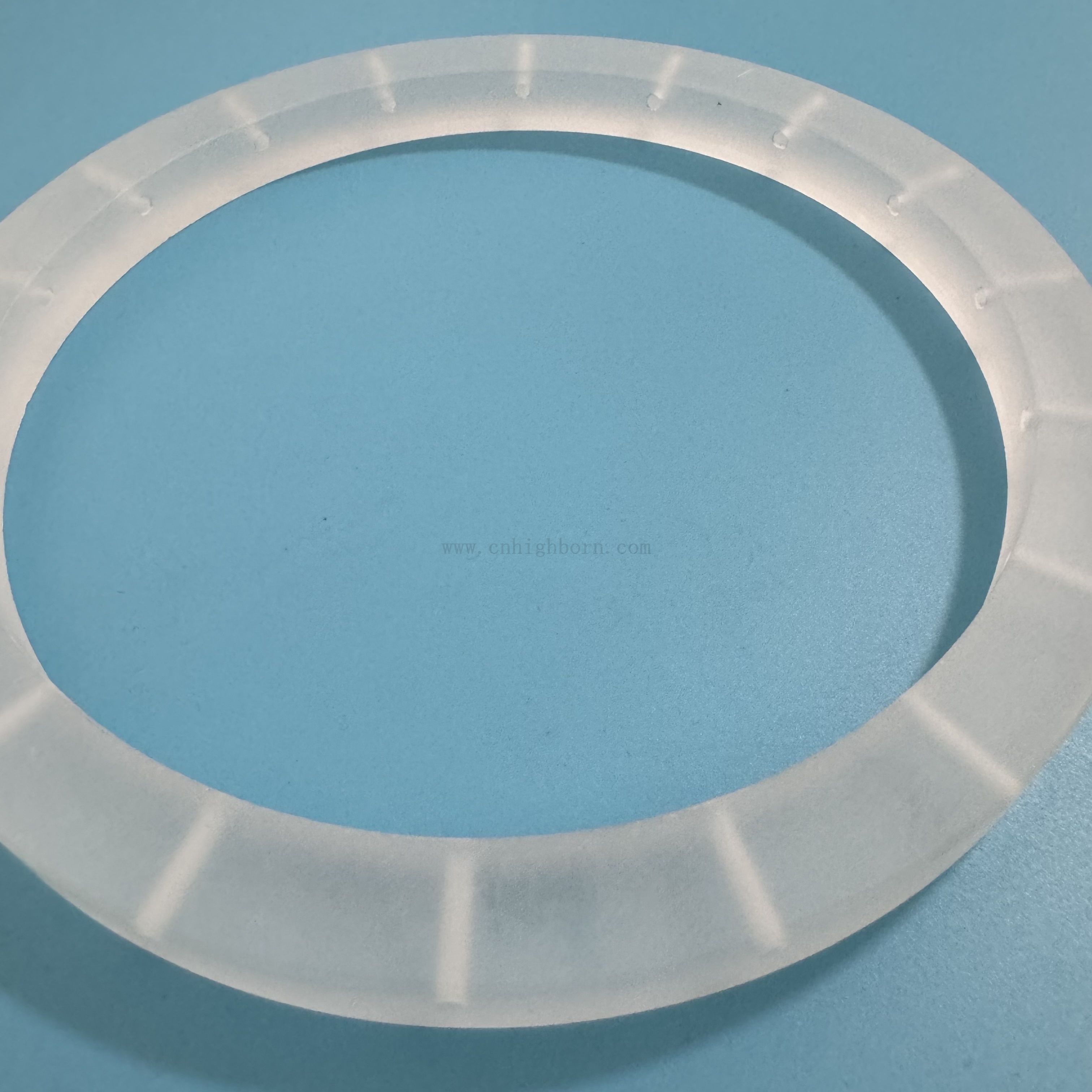Heat Resistance Frosted Quartz Glass Flange with Hole for Industrial Applications