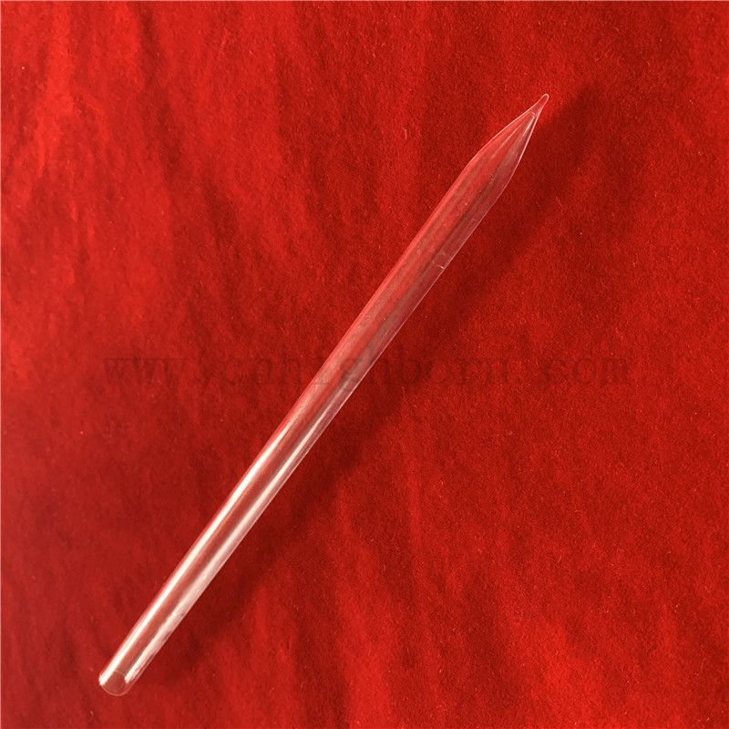 Heat Resistance Clear High Purity Quartz Tube Silica Glass Pipe with Point Ends
