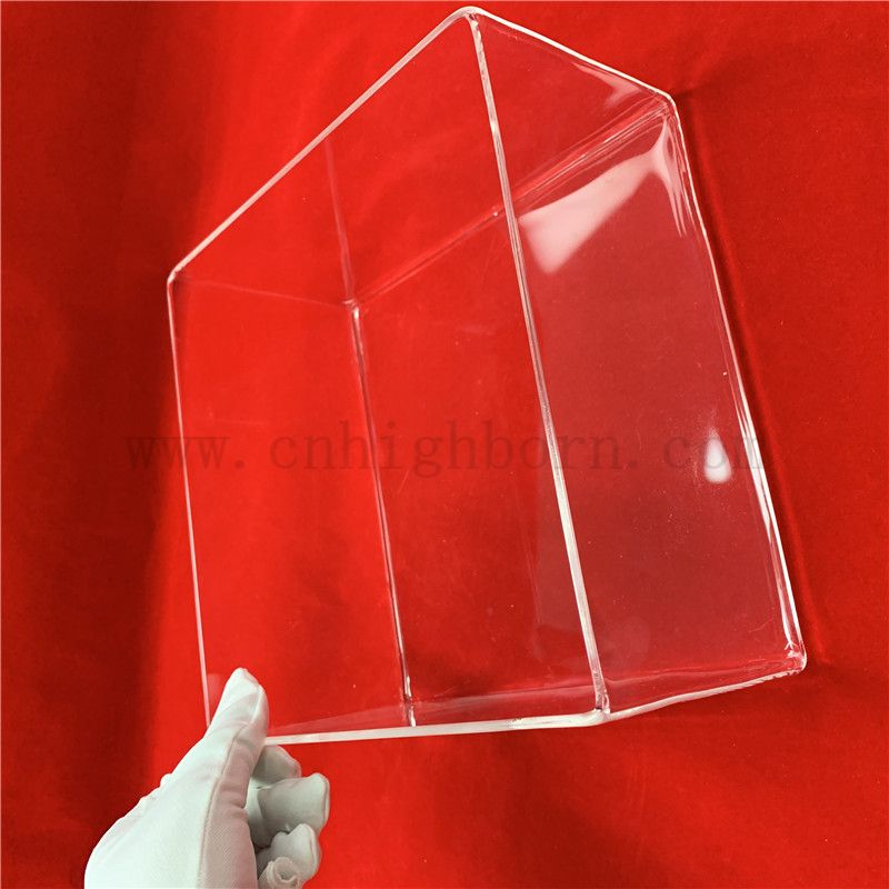 Heat Resistance Customized Clear Fused Silica Quartz Glass Box