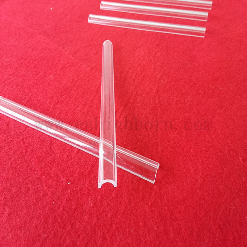 Customized Quartz Half Tube Arc Plate Fused Silica Arch Plate