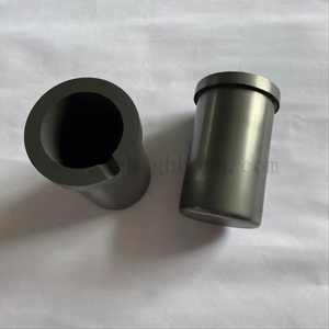 High Temperature Resistant Silicon Carbide SiC Ceramic Graphite Crucible with Quartz Sleeve for Induction Furnace