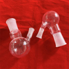 Transparent Two Necks Round Bottom Lab Glass Flask
