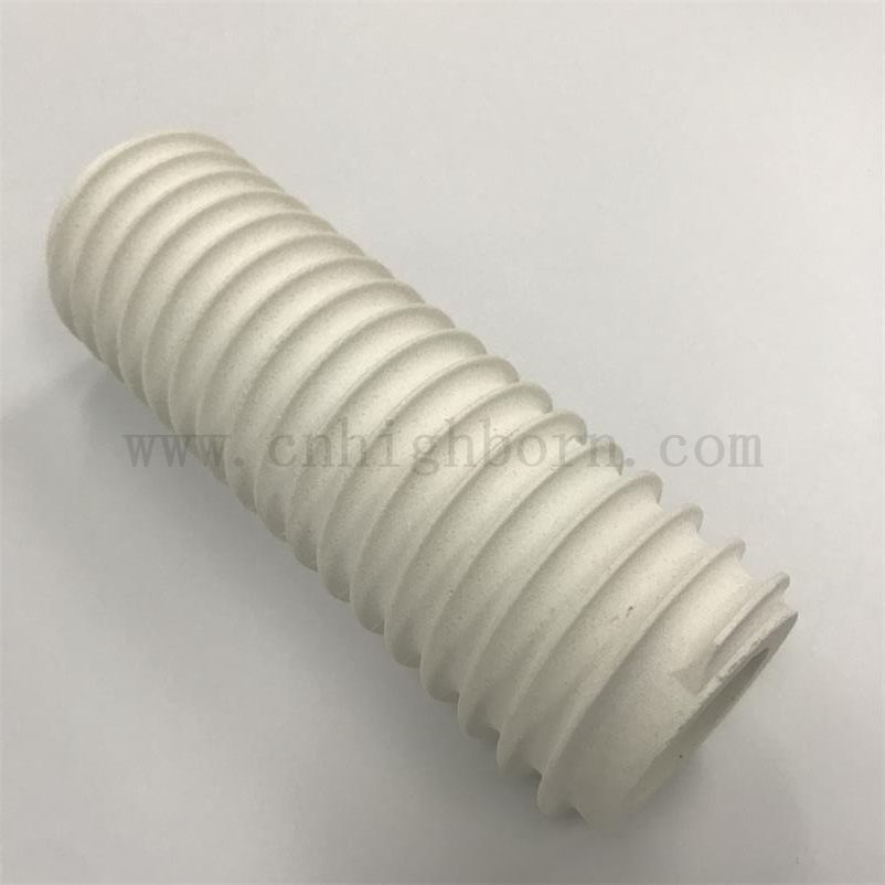 Customizable Mullite Ceramic Pipe Thread Tube High Temperature Resistant for Kiln