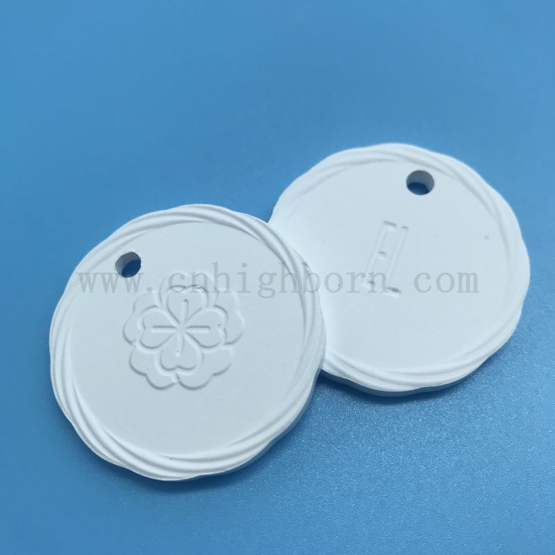 Double Side Logo Clay Porous Ceramic Scented Stone Aroma Diffuser Hanging Plate