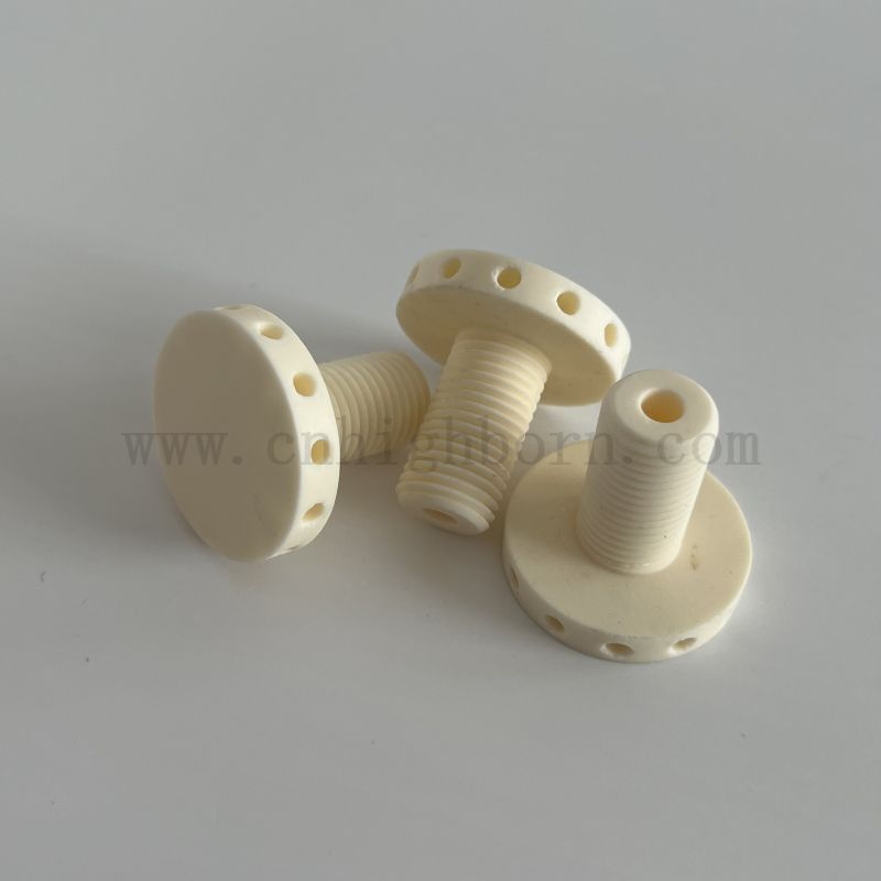 99% Al2O3 Ceramic Screws Alumina Fasteners Bolt Nut Wear Resistance