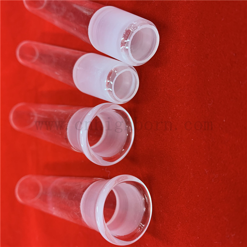 Heat Resistance Customized Quartz Glass Joint Tube Grind Connector