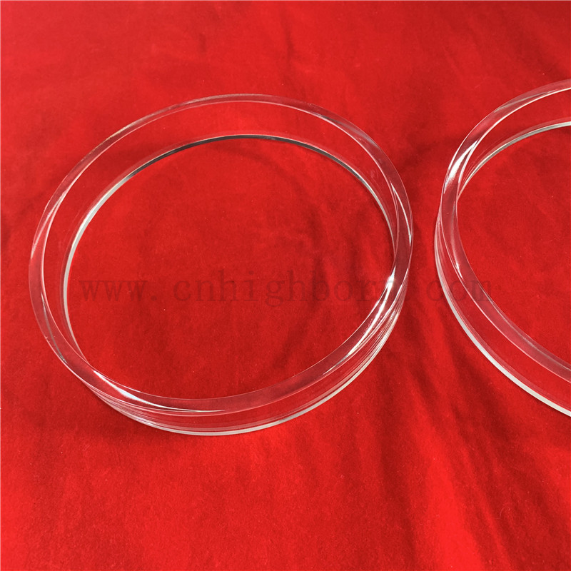 Big Size Transparent Customized Quartz Glass Flange Quartz Ring