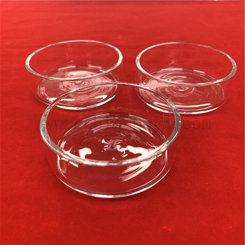 Lab Use Heat Resistance Clear Round Quartz Glass Petri Dish