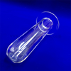 Customized Transparent Quartz Flange Tube Round Bottom Clear Silica Glass Pipe