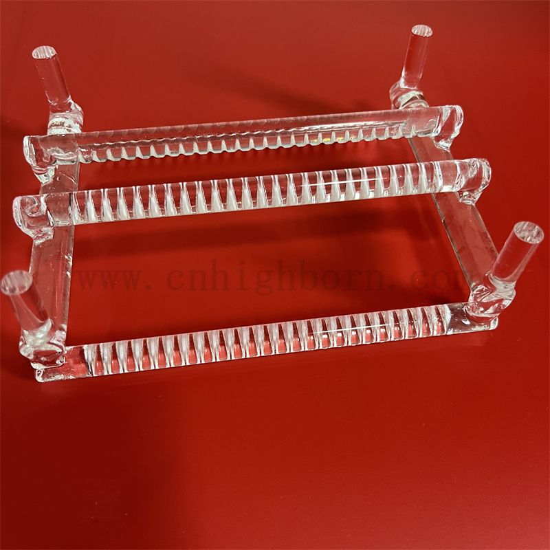 Heat Resistance Customized Lab GlasswareTransparent Fused Silica Quartz Glass Boat