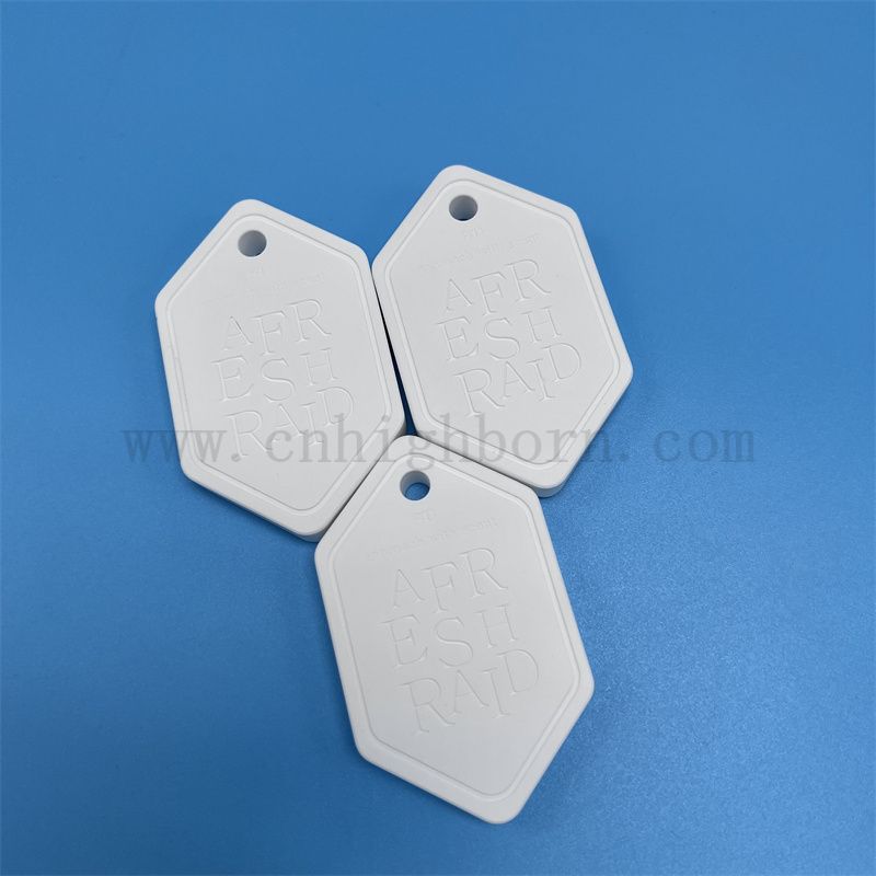 Customized Logo Hangable Gypsum Aromatherapy Tablets Ceramic Plate for expanding fragrance 