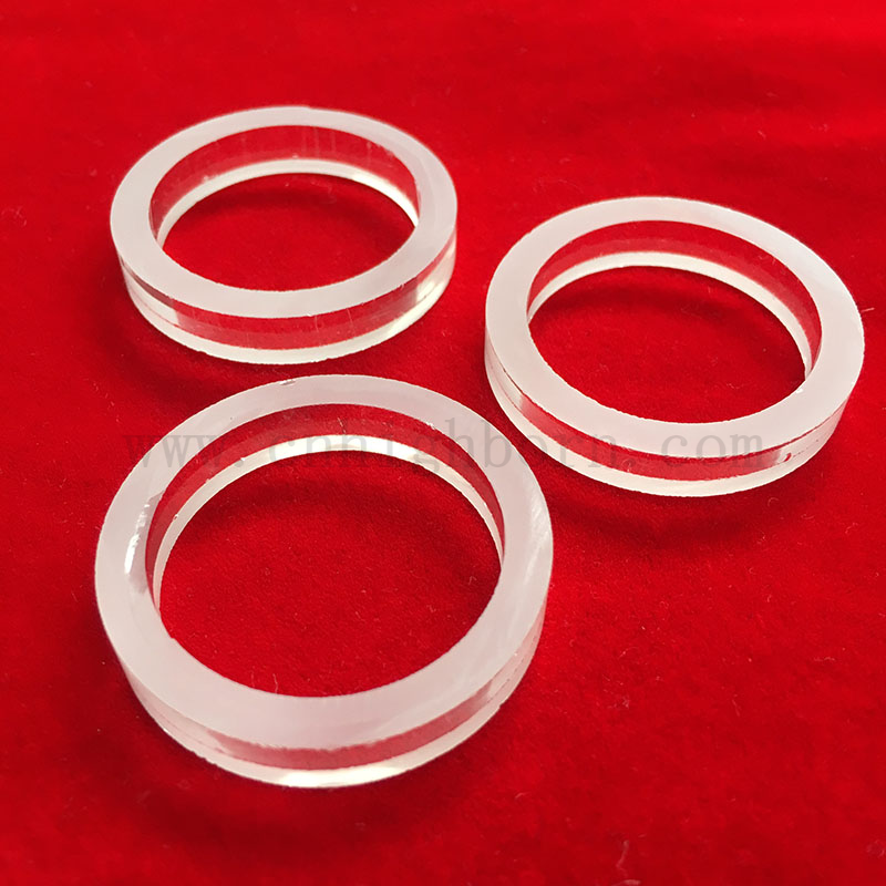 Clear Cut Short Uv Lamp Fused Silica Quartz Glass Flange