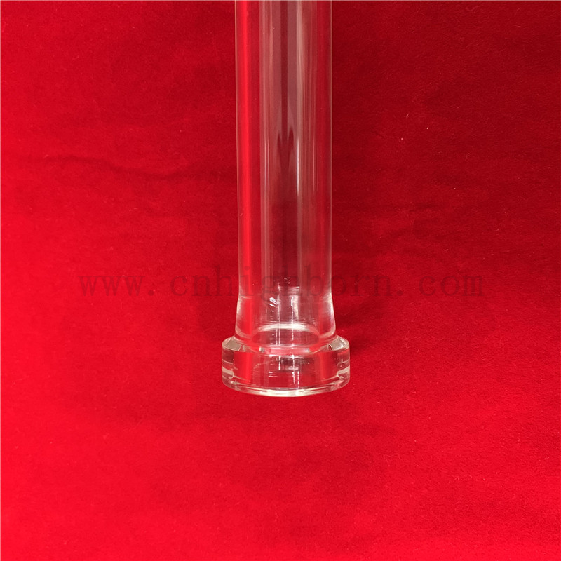 Customized Clear Fused Silica Quartz Glass Tube with Flange on Two Ends