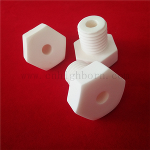 Alumina Ceramic Screw Customized M6 M8 95 Al2O3 Insulation Hexagon Nut