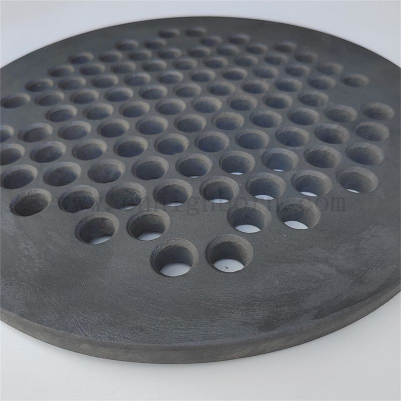 Perforated RBSiC Sheet SiC Air Distribution Plate Silicon Carbide Ceramic Disc for Furnace and Molten Metal Filtration