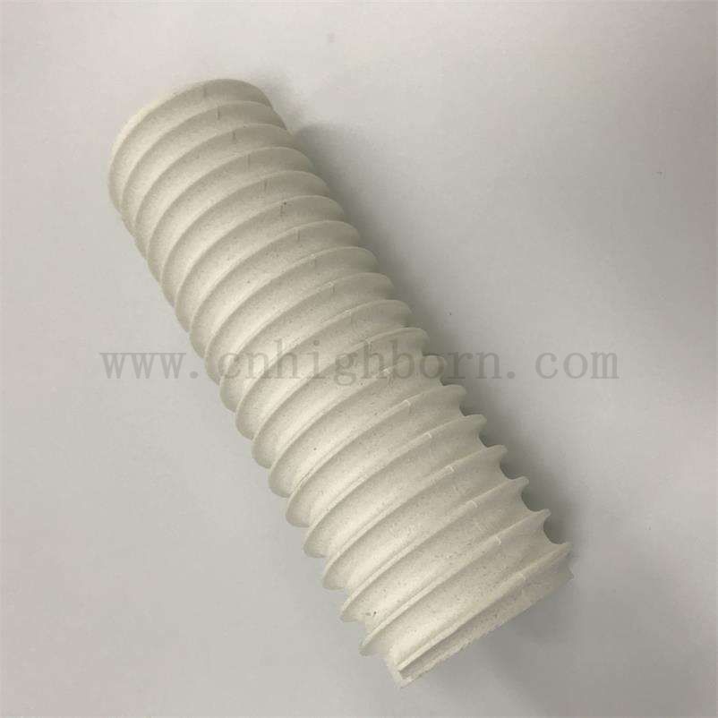 Customizable Mullite Ceramic Pipe Thread Tube High Temperature Resistant for Kiln