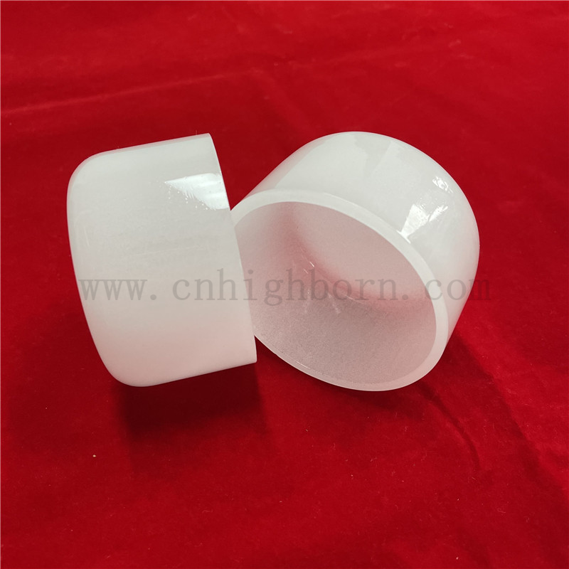 Heat Resistance Milky Round Shape Fused Silica Quartz Glass Crucible