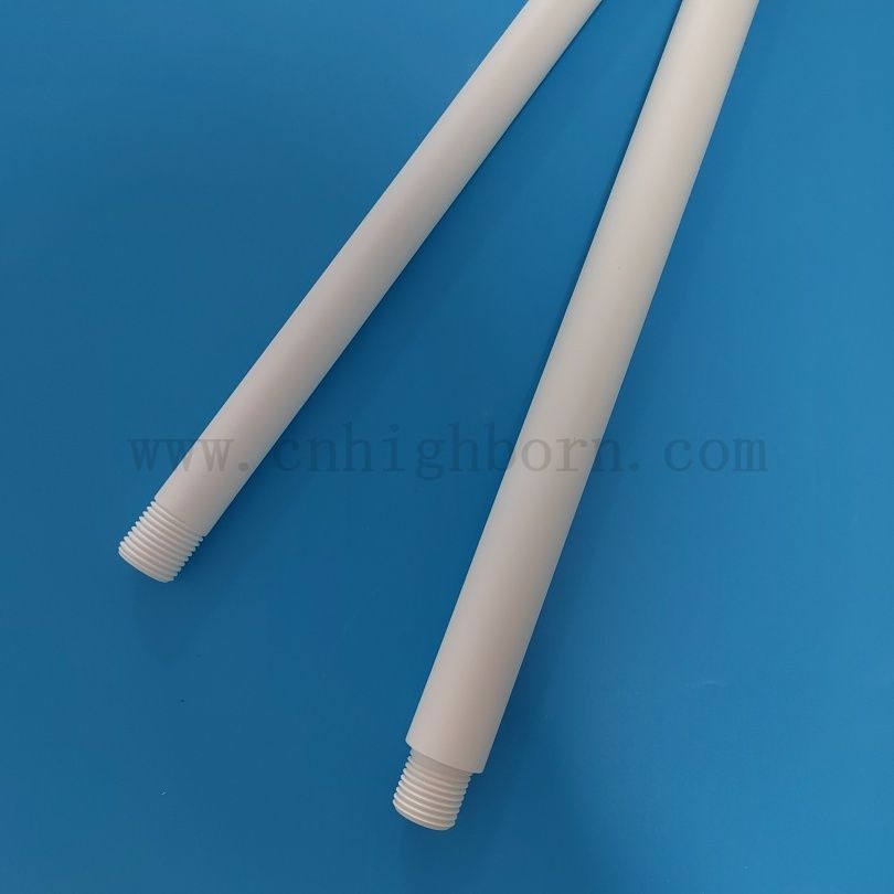 Customized 99% Purity BN Ceramic Protection tube Ceramic Tubing with Thread 