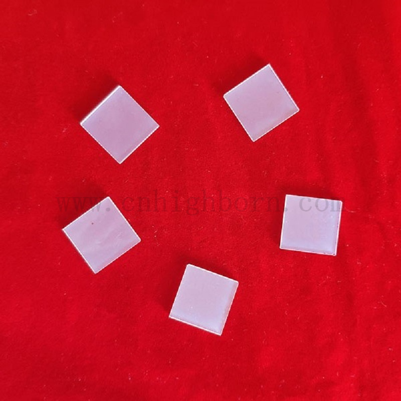 Frosted Opaque Square Fused Silica Quartz Window Plate