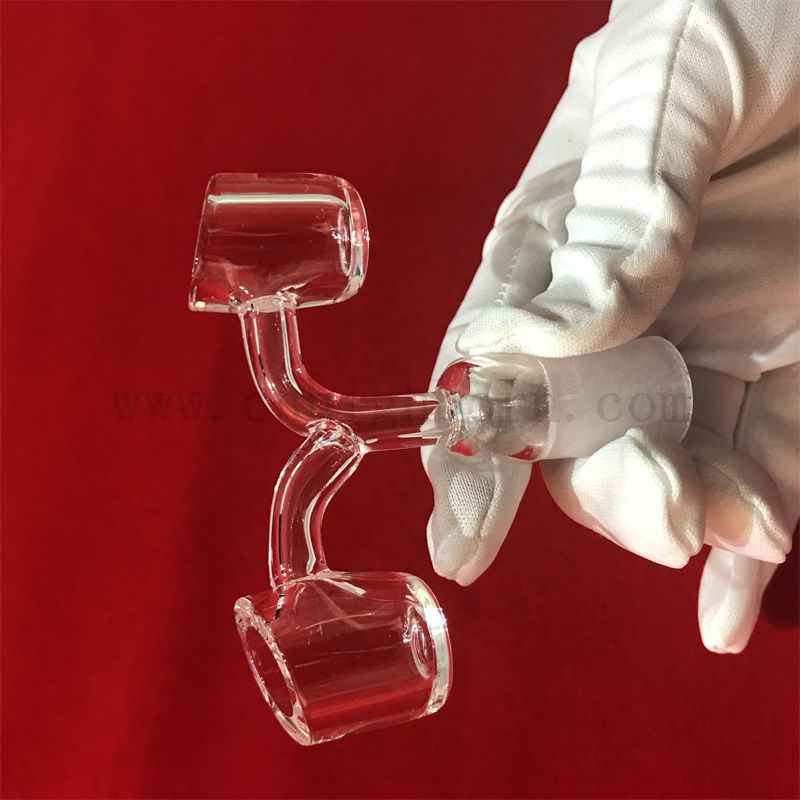 Double shaped customize clear quartz glass nail seamless welded 