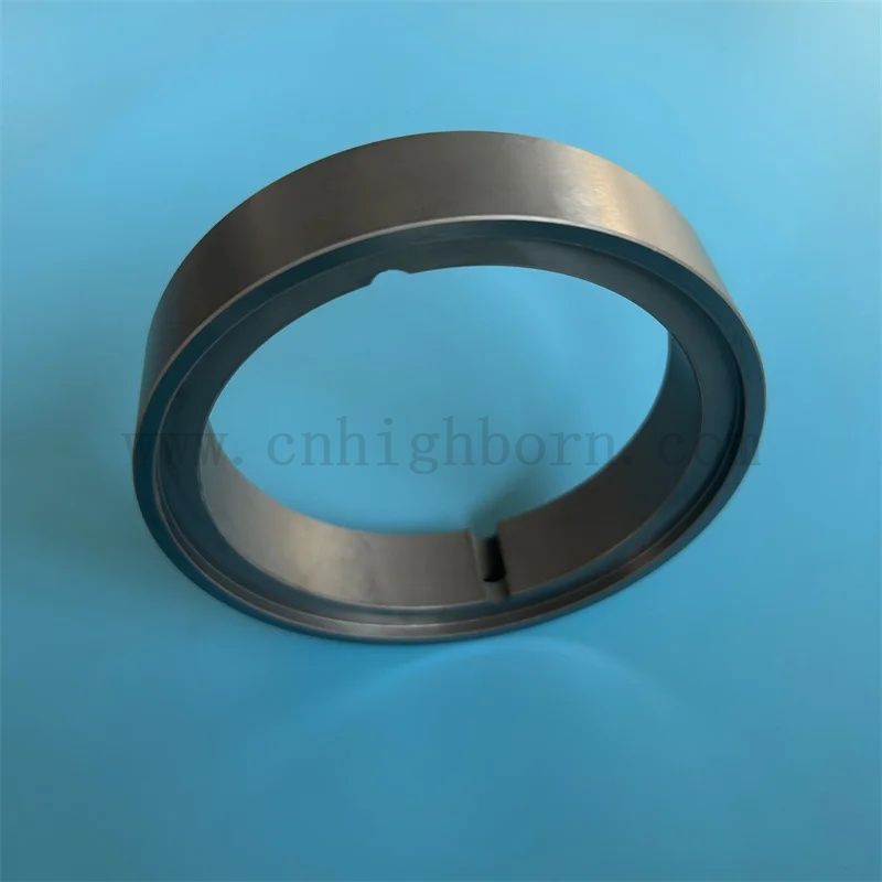 Insulator Silicon Carbide Bush Reaction Sintered Black SiC Ceramic Ring