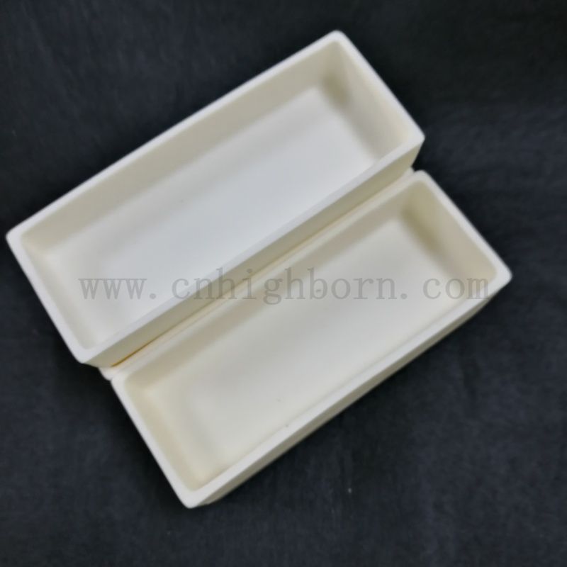 Refractory Corundum Ceramic Combustion Boat 99% Al2o3 Ceramic Heating Crucible