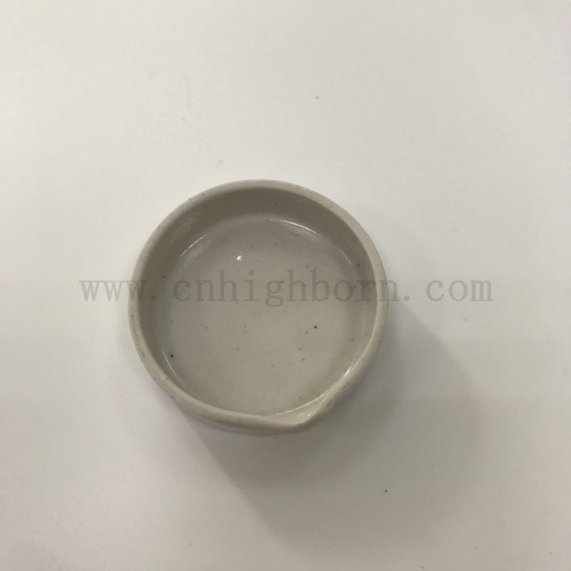 52x14mm Flat Bottom Porcelain Evaporating Pan Laboratory Cylindrical Ceramic Evaporation Dish