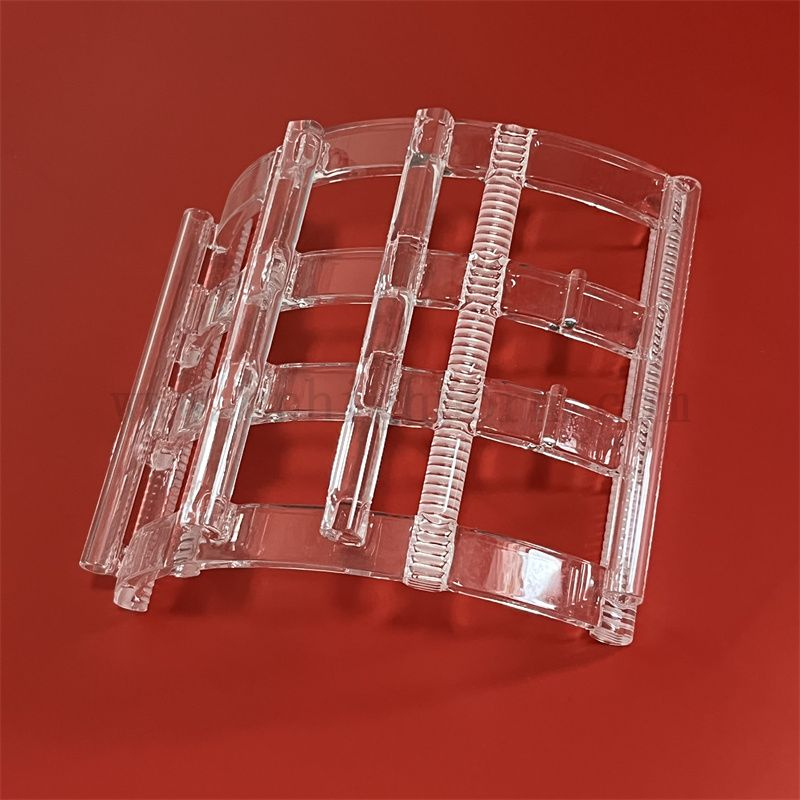 Factory Supply Solar Energy Customized Transparent Fused Silica Quartz Glass Wafer Boat