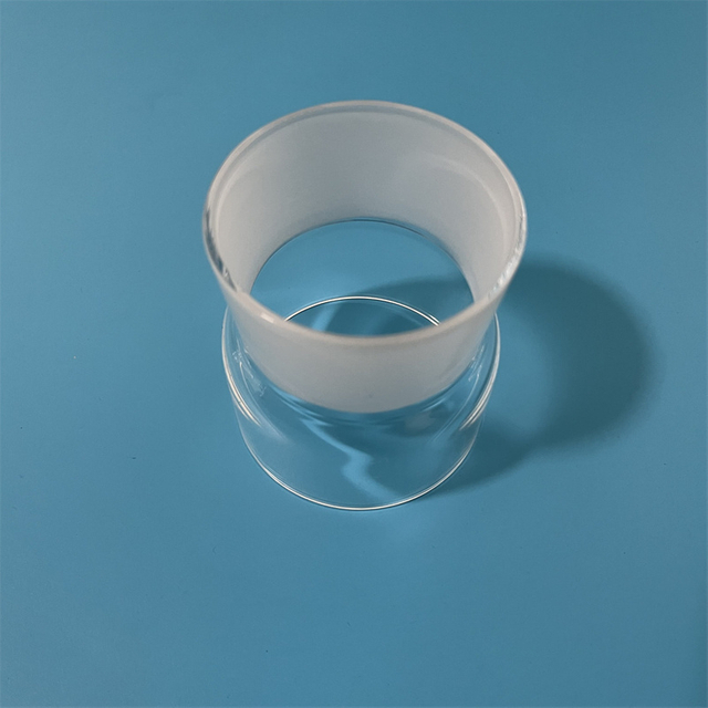 Customized Transparent Shape Quartz Glass Tube with Frosted Mouth