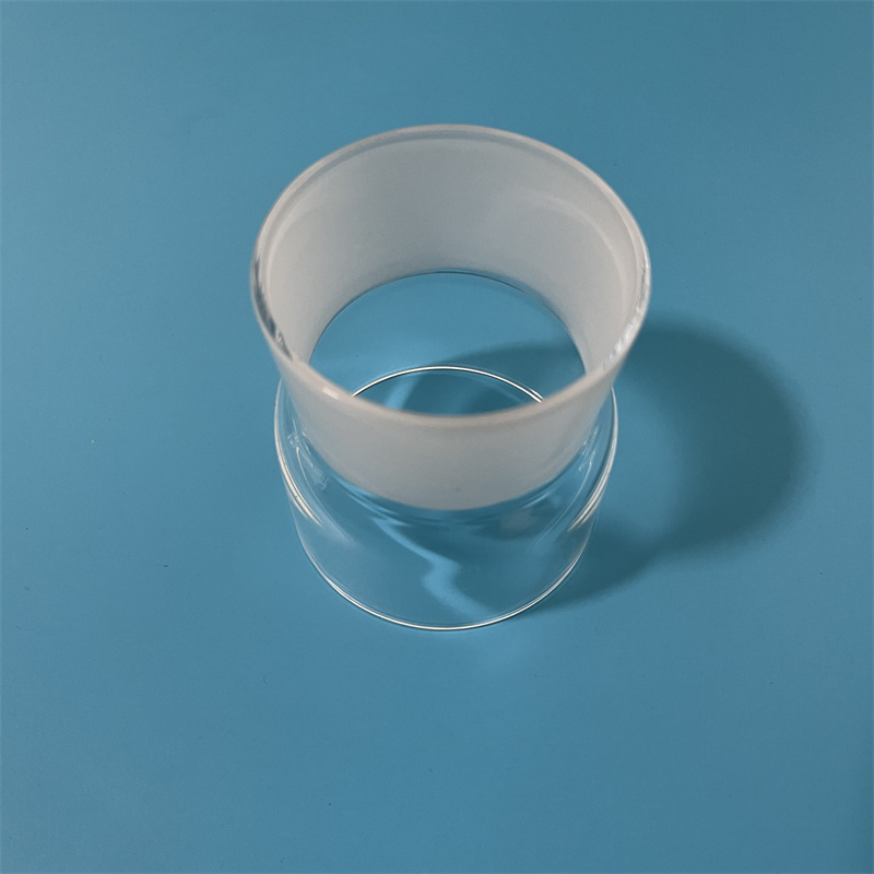 Customized Transparent Shape Quartz Glass Tube with Frosted Mouth