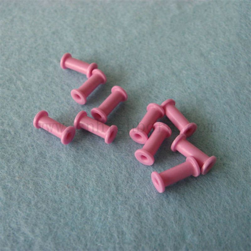 Pink color textile ceramic wire roller alumina ceramic yarn guide parts