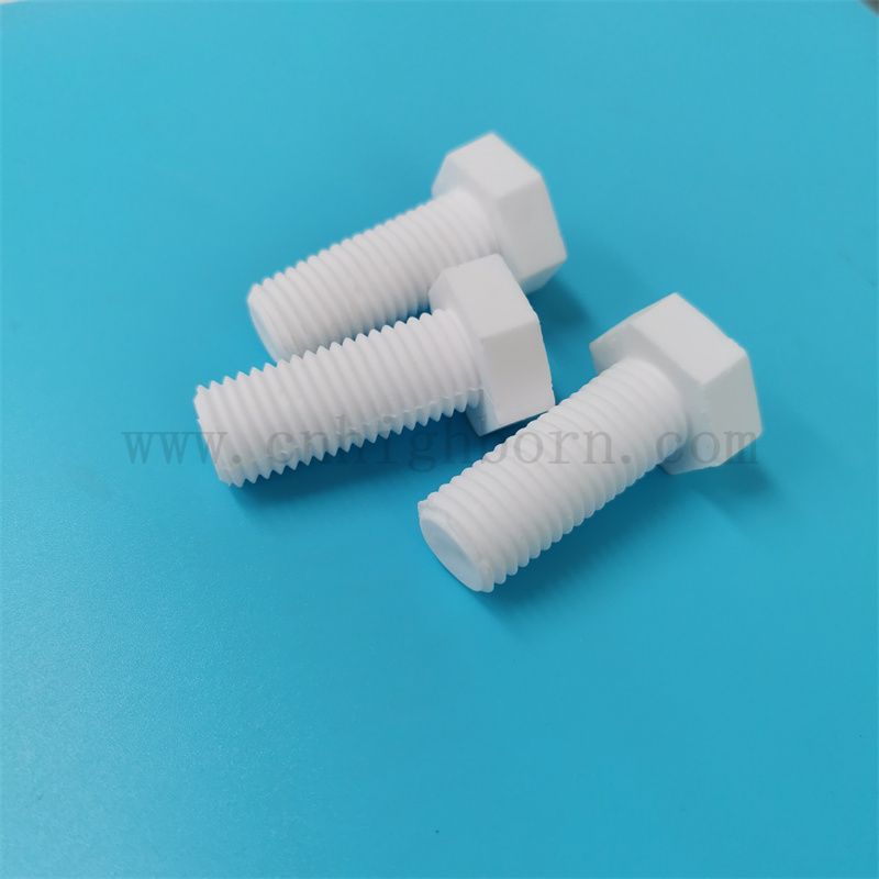 Customized 95% Alumina Ceramic Insulation Bolt Nut M10 Al2O3 Screw