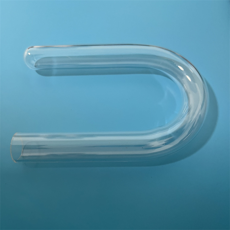 Heat Resistance U Shape Transparent Customized Quartz Silica Glass Tube