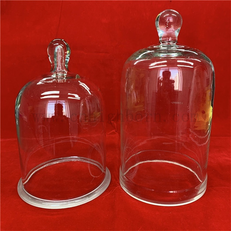 High Purity Clear High Borosilicate Glass Bell Jar Cover