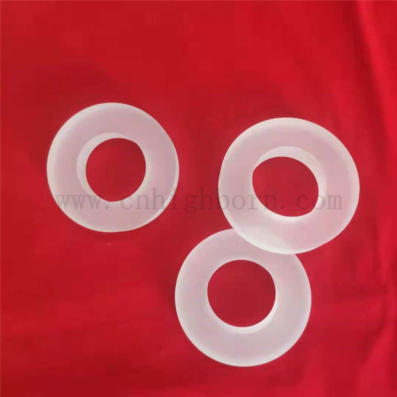  Customized Precision Cutting Frosted Annular Quartz Glass Flange