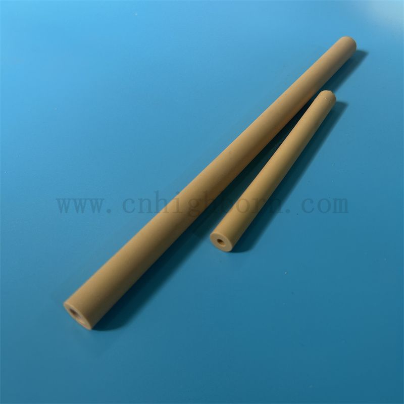 Durable Magnesium-Enhanced ZrO2 Tube Yellow Zirconia Ceramic Pipe
