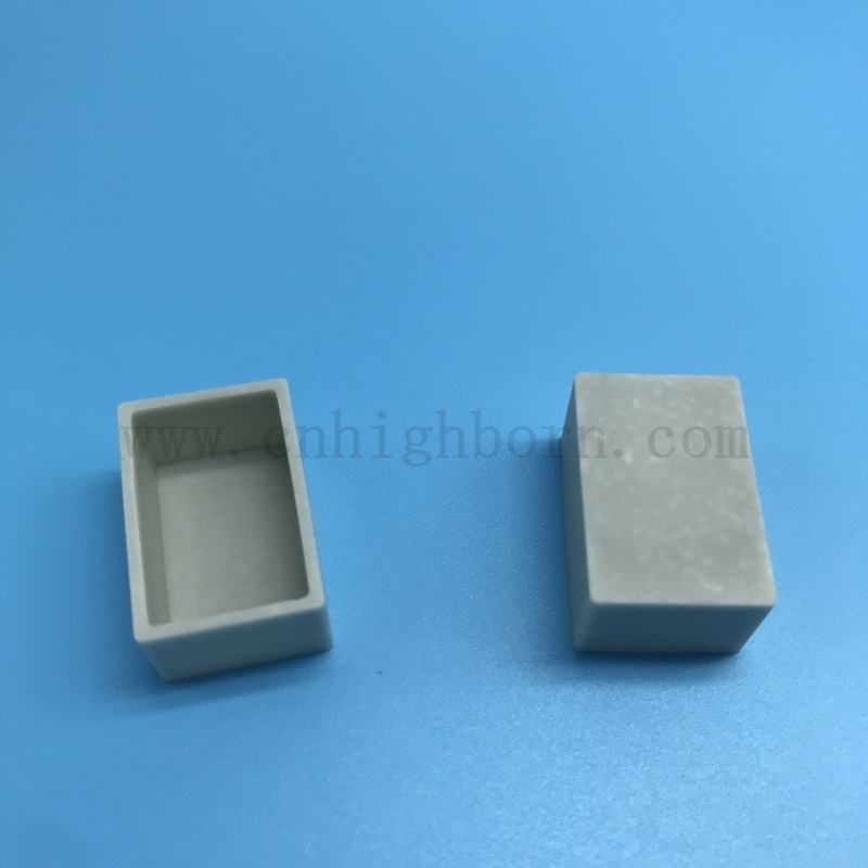 High Heat Conductivity Cylindrical Aluminum Nitride Crucible Insert/AlN Ceramic Cup / Pot for Melting 