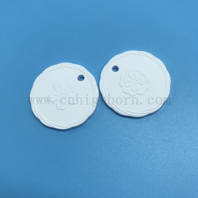 Double Side Logo Clay Porous Ceramic Scented Stone Aroma Diffuser Hanging Plate