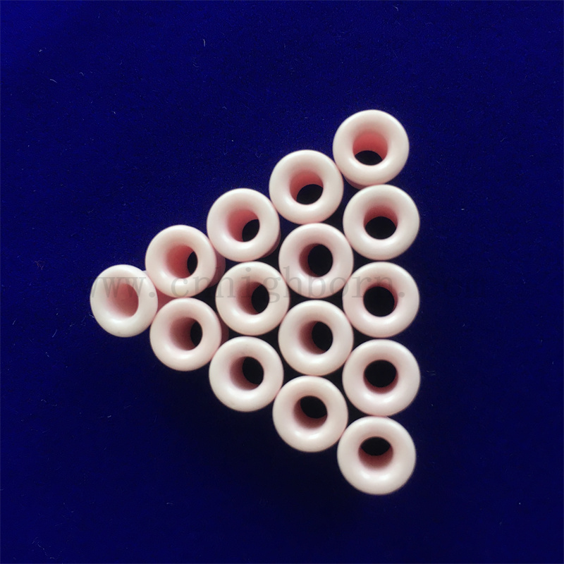 Wear Resistance 95% Alumina Ceramic Wire Guide Eyelet Textile Ceramic Parts for Machinery