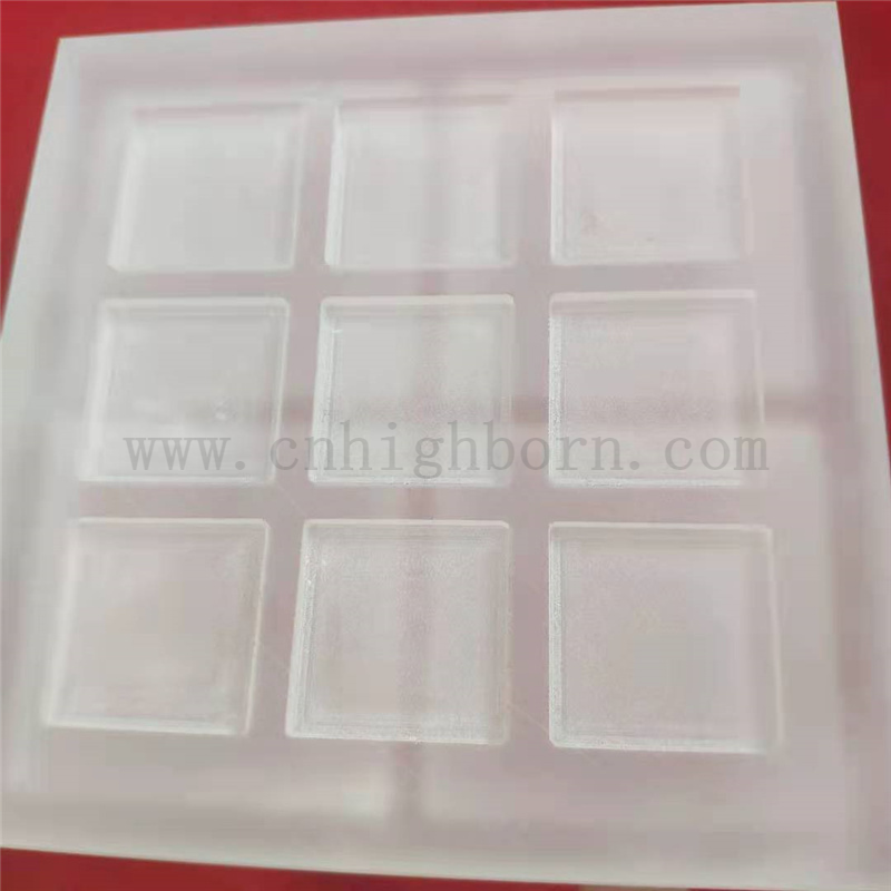 Customized Frosted Slotting Square Quartz Crystal Glass Window