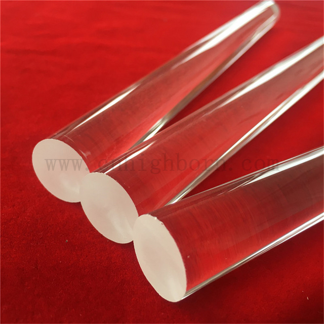 Round Customized Transparent Fused Silica Quartz Glass Rod