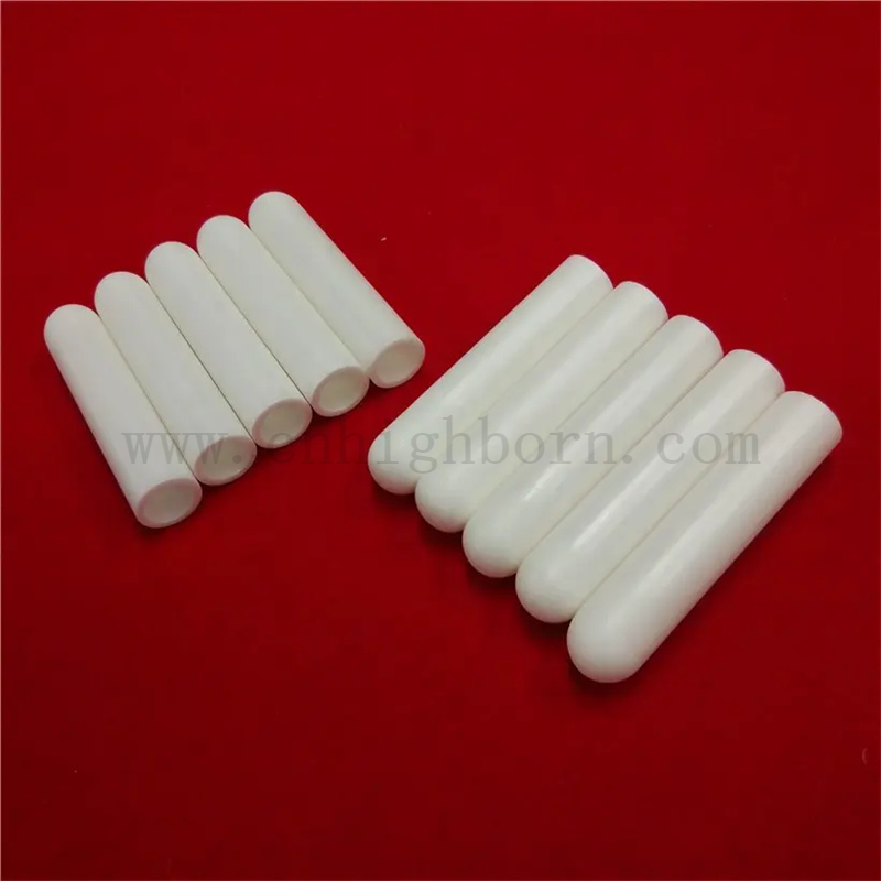 Customized One End Sealed Zirconia Tube ZrO2 Ceramic Pipe