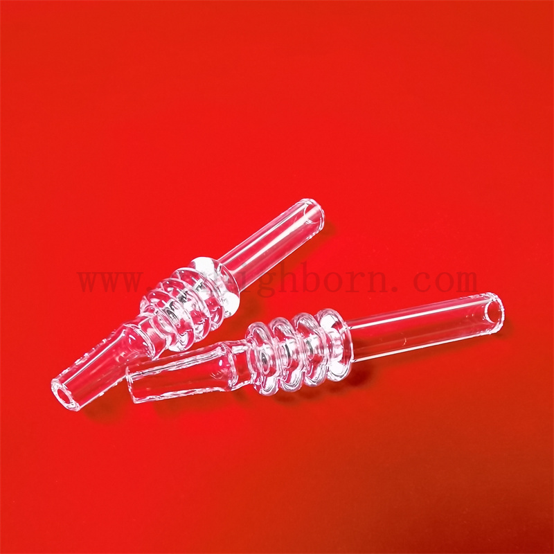 Heat Resistance Clear Fused Silica Glass Pipe Customized Quartz Special Shape Tube